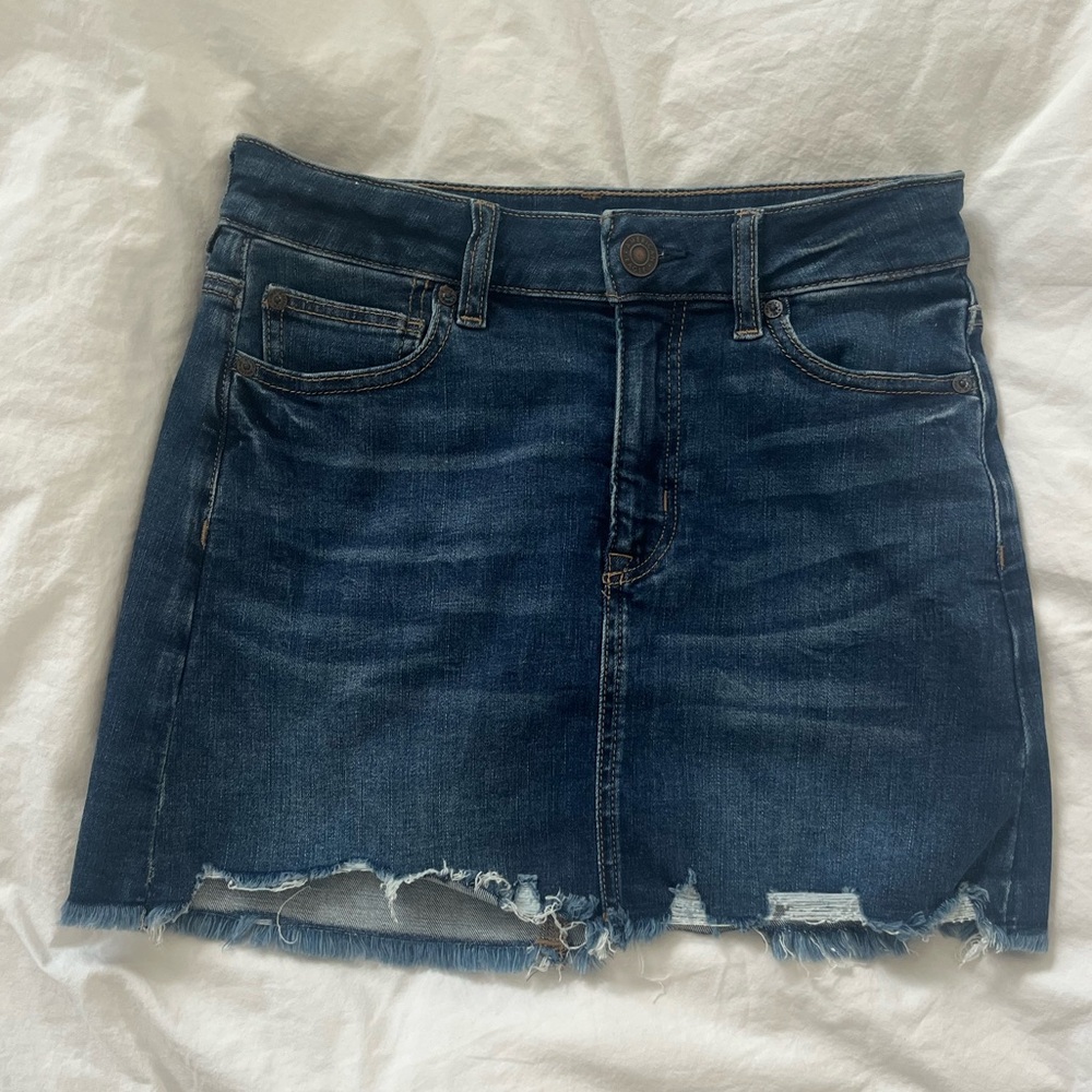 American eagle jean skirt
